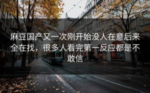 麻豆国产又一次刚开始没人在意后来全在找，很多人看完第一反应都是不敢信
