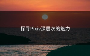 探寻Pixiv深层次的魅力