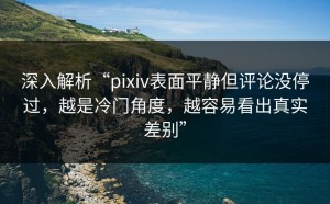 深入解析“pixiv表面平静但评论没停过，越是冷门角度，越容易看出真实差别”